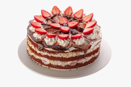 TORTA PELADA MORANGO COM CHOCOLATE